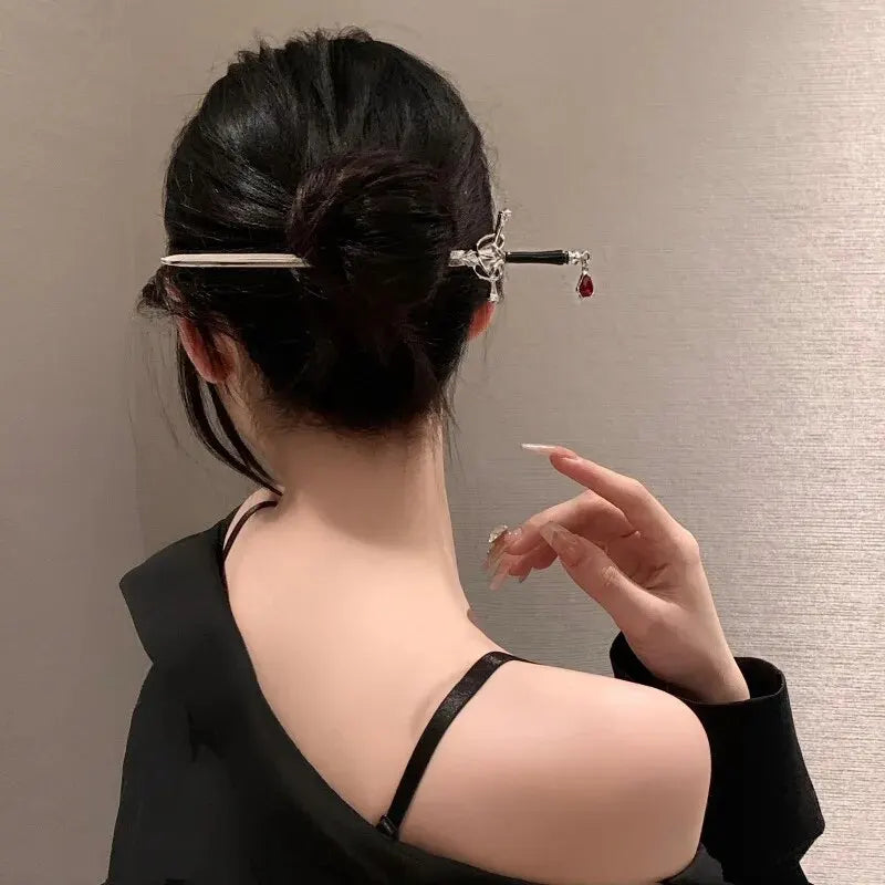 Crimson Blade Hairpin