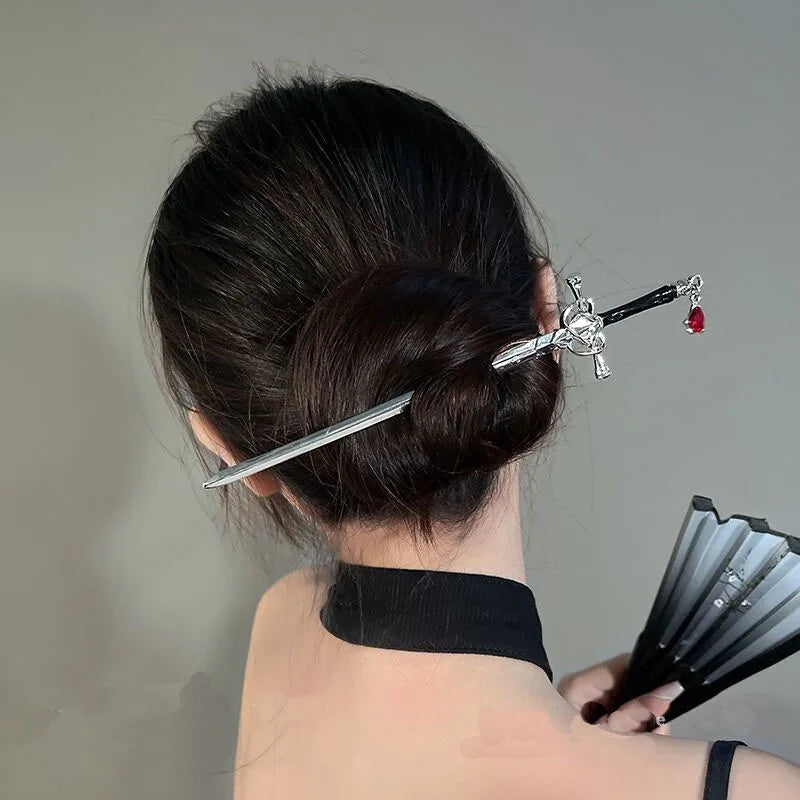 Crimson Blade Hairpin